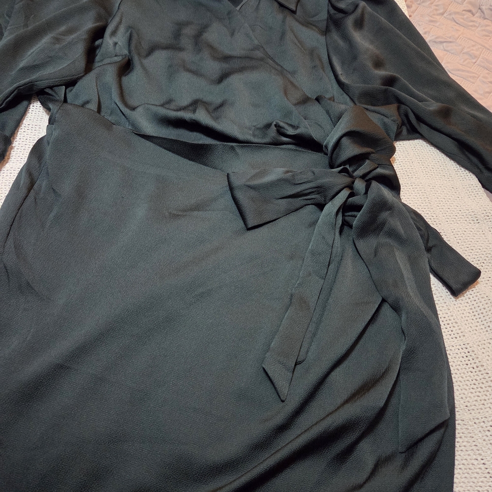 City Chic Deep Green Long Sleeve Dress